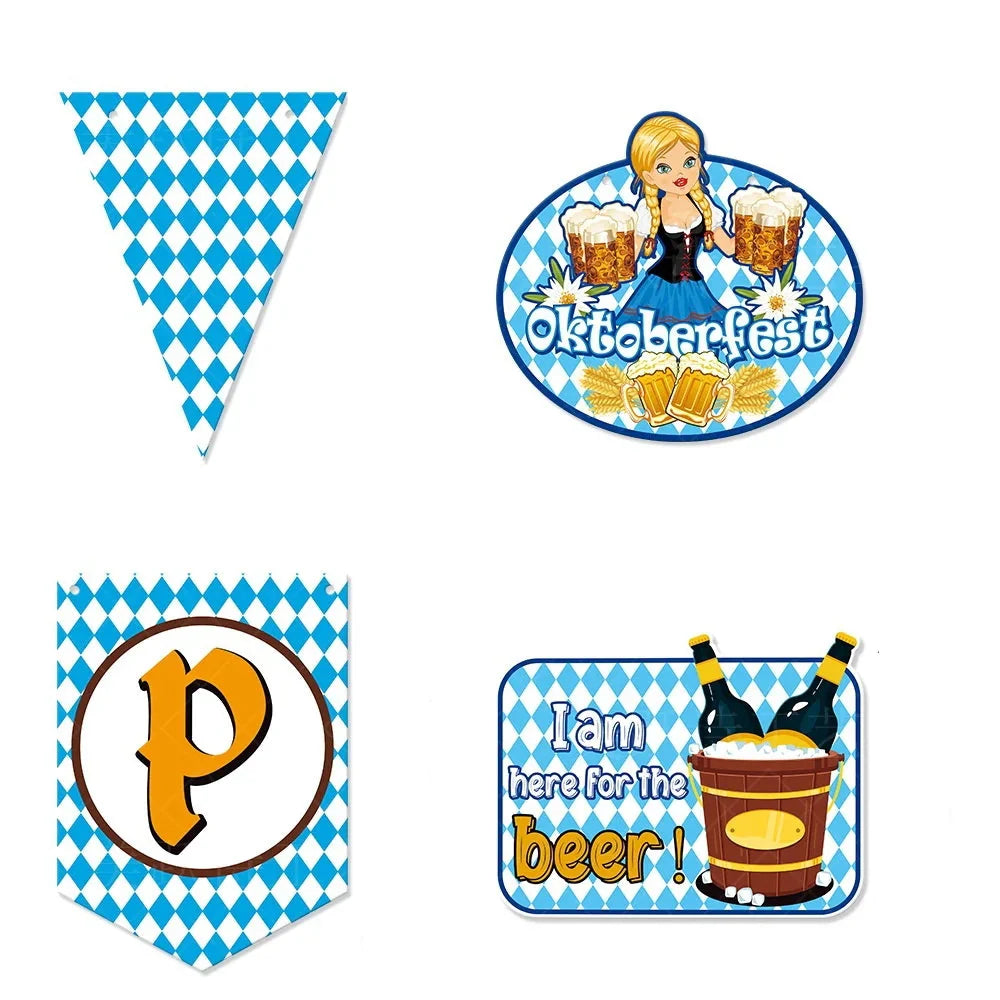 Pappersvimpelgirlang i Oktoberfest-design – VimpelGlädje Oktoberfest 2026