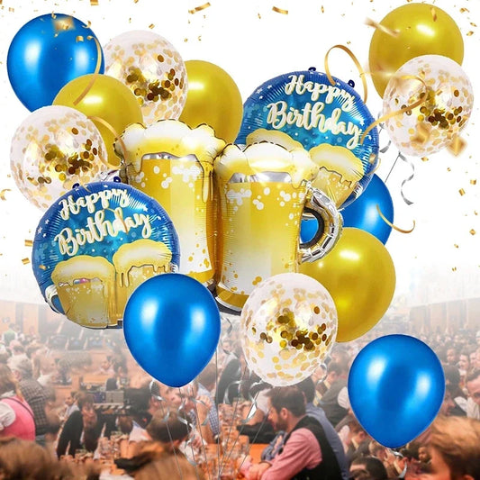 Ballongset i ölkrusdesign (16-delat) – Skålballong Oktoberfest 2026