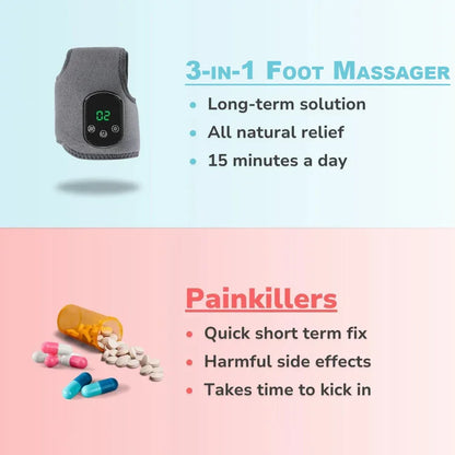 3-i-1 elektrisk fotmassageapparat med värme och vibration – Orion