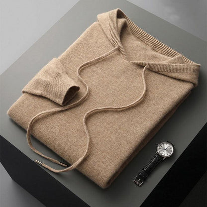 Herrhoodie i merinoull – Cassiano höstedition