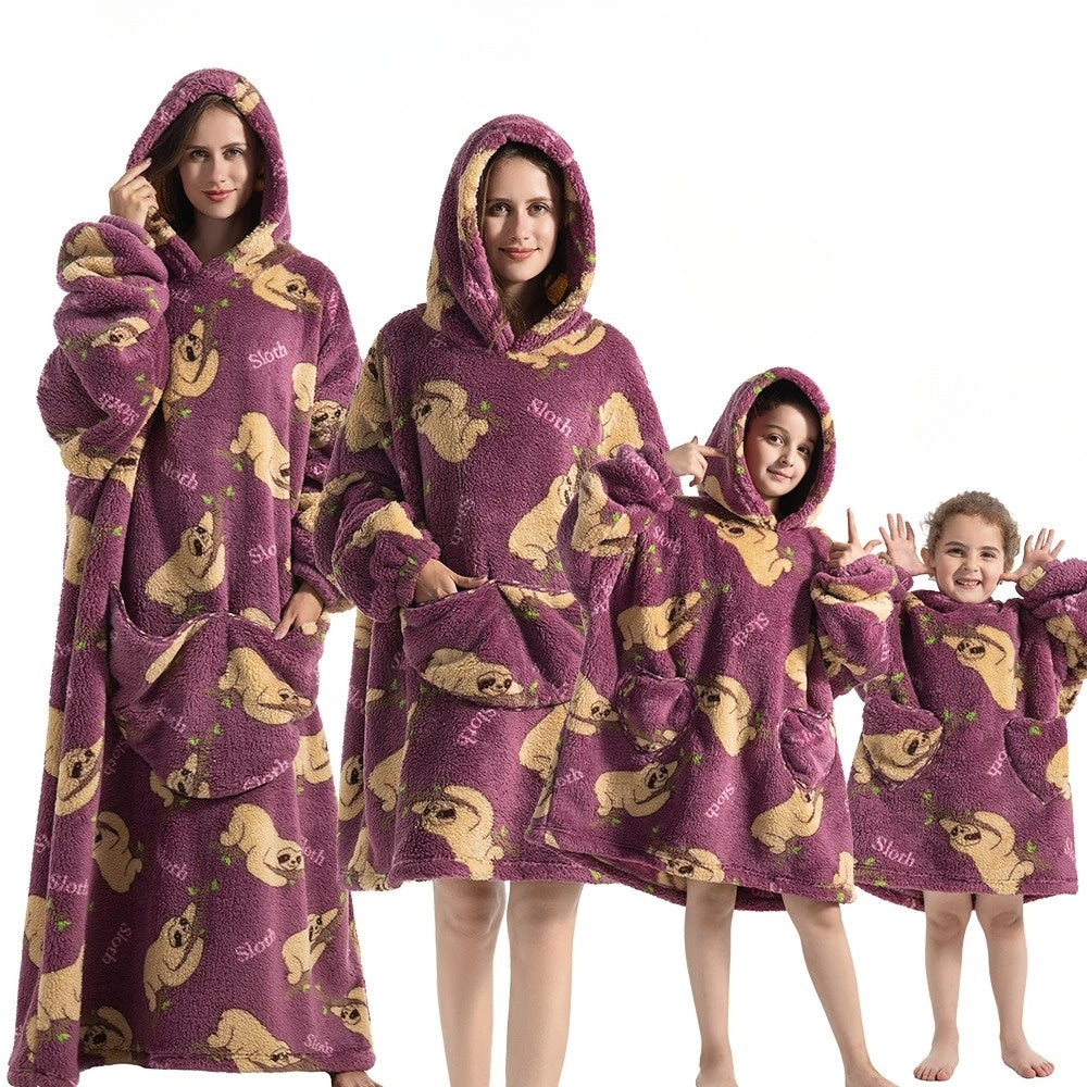 Pumpa-hoodiefilt för Halloweenmys – SpookySnuggle