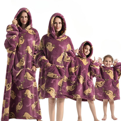Pumpa-hoodiefilt för Halloweenmys – SpookySnuggle