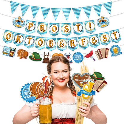 Pappersvimpelgirlang i Oktoberfest-design – VimpelGlädje Oktoberfest 2026