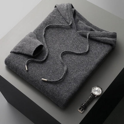 Herrhoodie i merinoull – Cassiano höstedition
