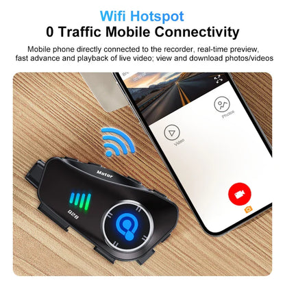 Bluetooth motorcykelhjälmskamera 1080P HD vattentät – ApexRide