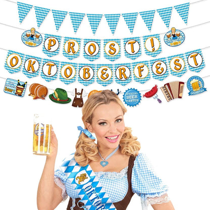 Pappersvimpelgirlang i Oktoberfest-design – VimpelGlädje Oktoberfest 2026