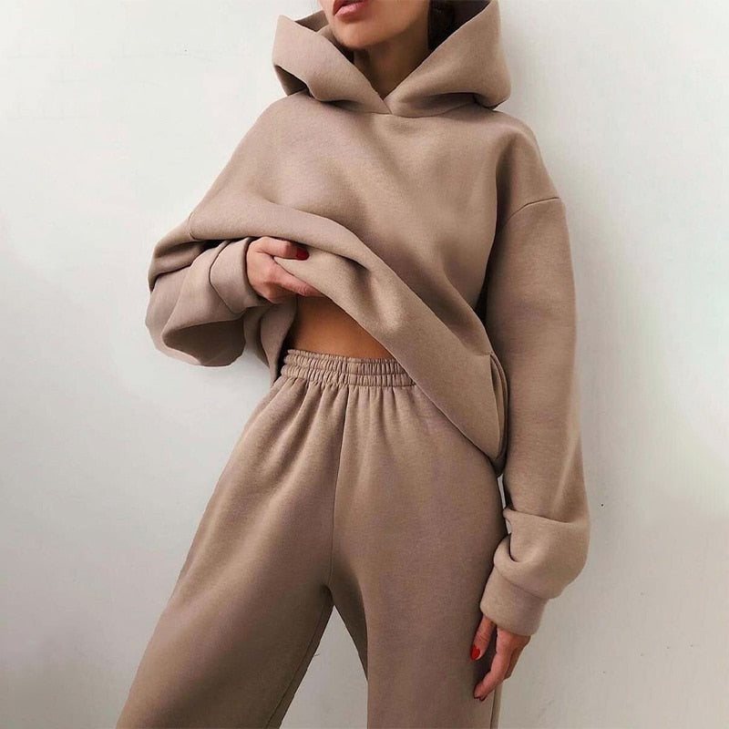 Damer Oversized Lounge-joggingset – Liv höstupplaga