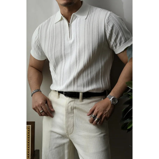 Slim Fit herrskjorta med dragkedja – Fabrizio
