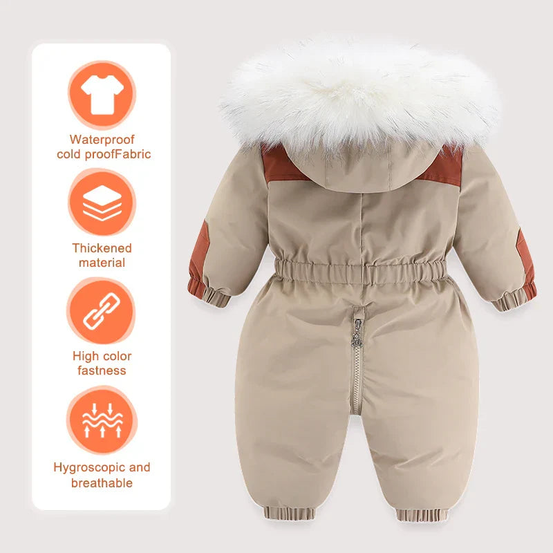Baby-vinteroverall med huva, vattentät och varmfodrad – Mila Winterzauber Edition