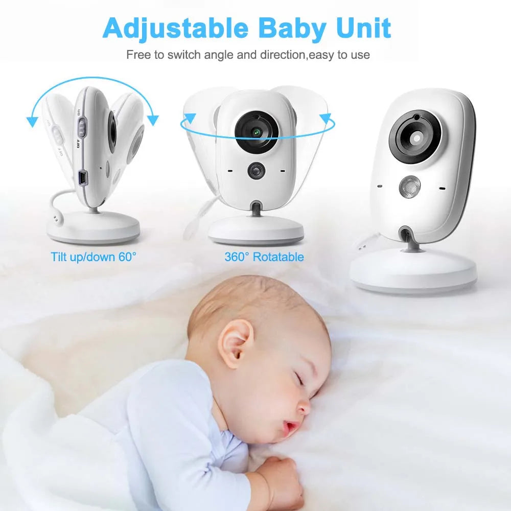 3,5-tums videobabyvakt med nattsyn, temperaturvisning och tvåvägskommunikation