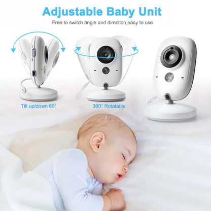 3,5-tums videobabyvakt med nattsyn, temperaturvisning och tvåvägskommunikation