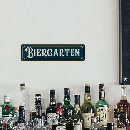 Vintage metallskylt – ölträdgårdsgrind Oktoberfest 2026