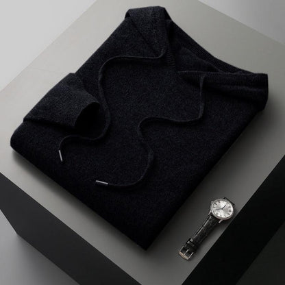 Herrhoodie i merinoull – Cassiano höstedition