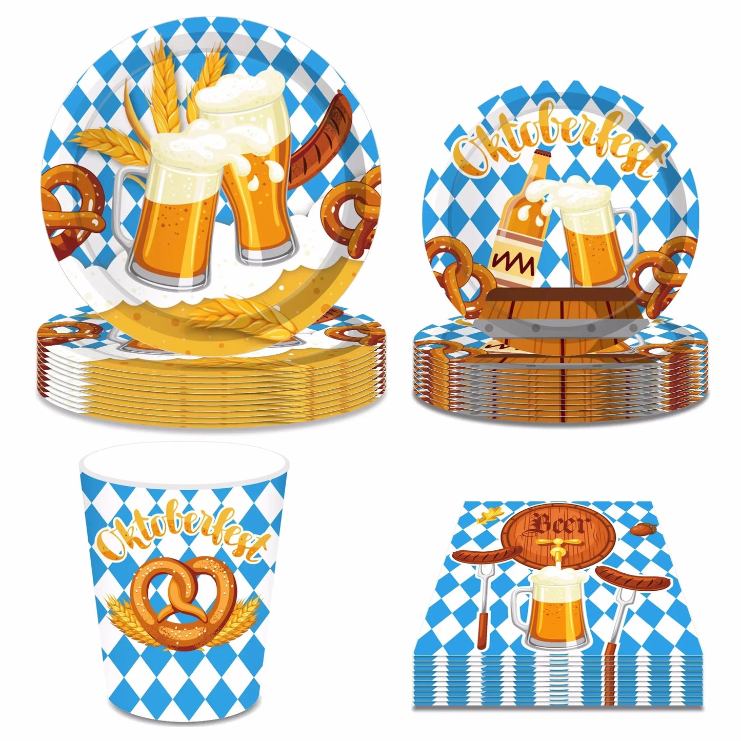 Engångsartiklar för fest i oktoberfestdesign – WeizenFreude Oktoberfest 2026