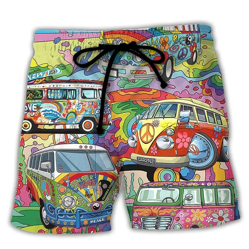 Herrbadeshorts med graffiti-tryck – NovaBay