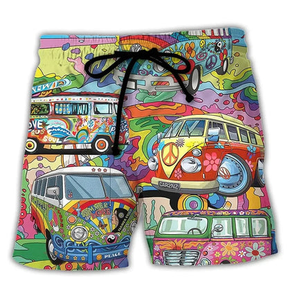 Herrbadeshorts med graffiti-tryck – NovaBay