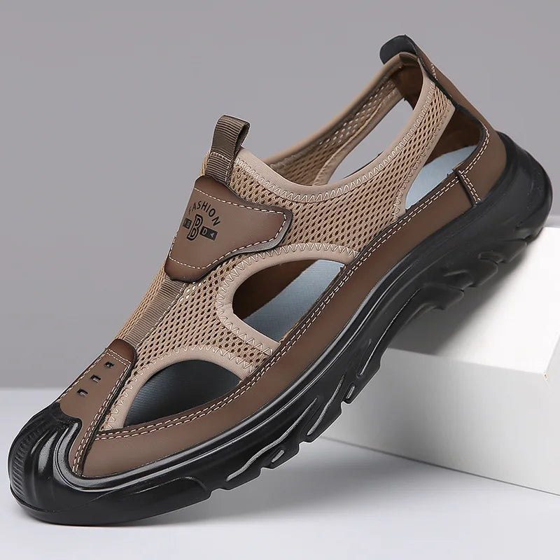Andningsbara & stiliga mesh-sandaler för herrar – Leon