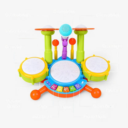 Interaktivt lärande trumset med mikrofon för småbarn – RhythmusSpaß Mini