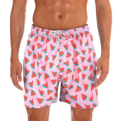 Herrsimshorts med glatt tryck – Milo