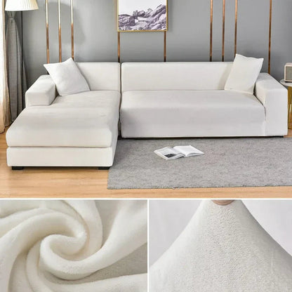 Stretch-veloursofföverdrag med lyxig finish – Sofina
