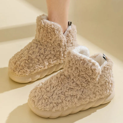 Varma damtofflor i bomull och plysch – CozySteps