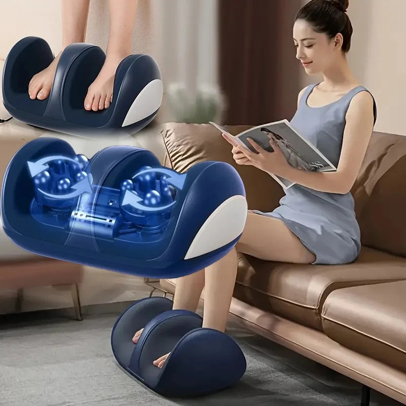 Extra stor elektrisk shiatsu-fot- och vadmassageapparat med värme – Orion