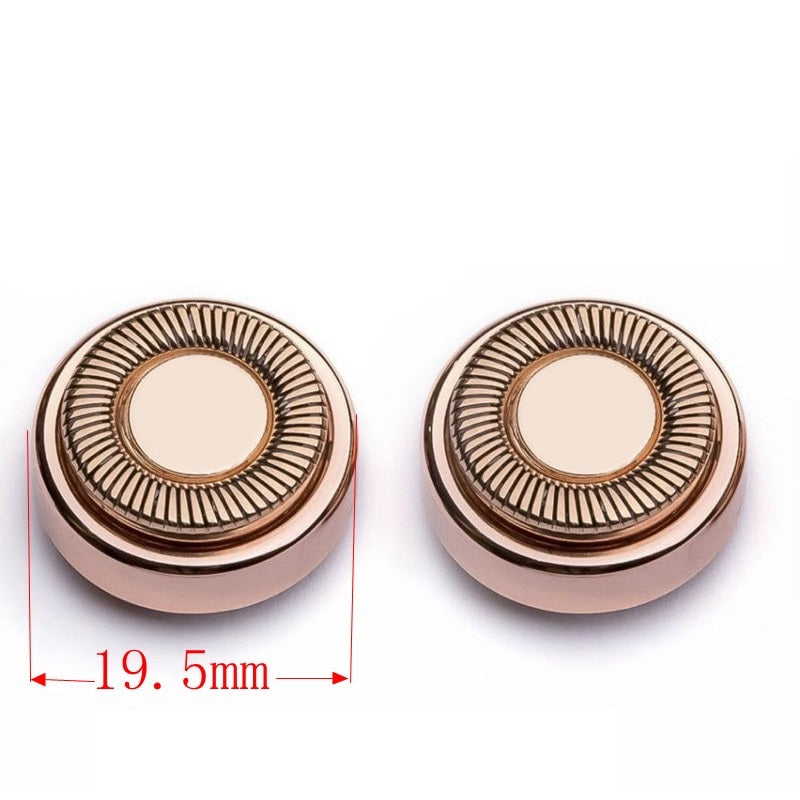 Runde Ersatzklingen für Rasierer, 19,5 mm, roségold, kompatibel mit Elektrorasierer.