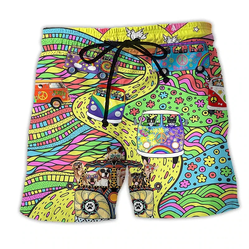 Herrbadeshorts med graffiti-tryck – NovaBay