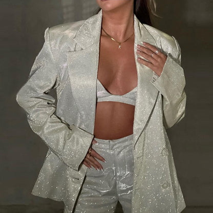Trendigt glittrande festset med blazer – Dalia