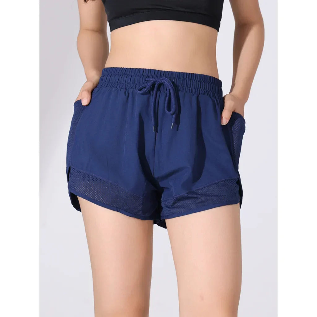 Andningsbara & Snabbtorkande Högmidjade Träningsshorts Dam – Mira