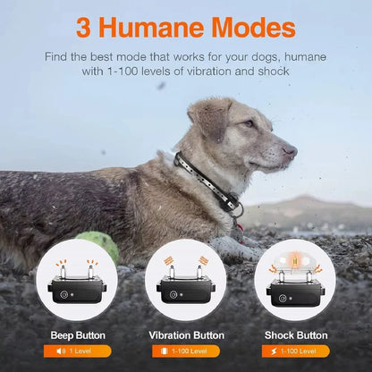 Uppladdningsbart elektriskt hundträningshalsband med fjärrkontroll och 1000 m räckvidd – PetControl