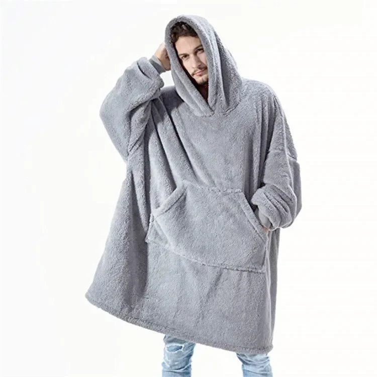 Oversized flanellfleece-tröja för damer och herrar – FleeceHaven