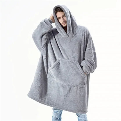Oversized flanellfleece-tröja för damer och herrar – FleeceHaven