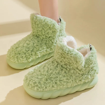 Varma damtofflor i bomull och plysch – CozySteps