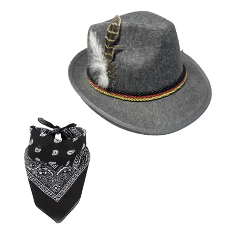 Trachtenaccessoarset med hatt och sjal – TrachtenHeld Oktoberfest 2026