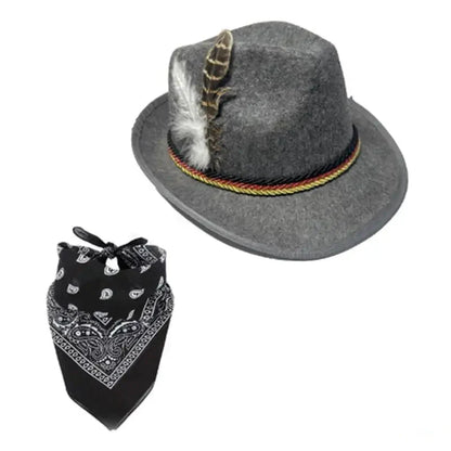 Trachtenaccessoarset med hatt och sjal – TrachtenHeld Oktoberfest 2026