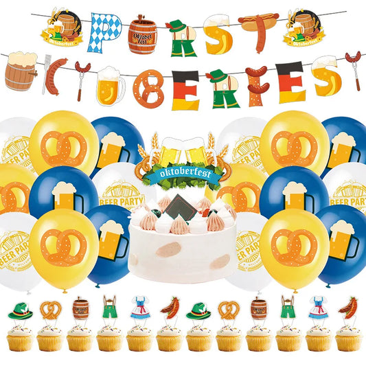 Dekorationsset för fest i oktoberfestdesign – WiesnFreude Oktoberfest 2026