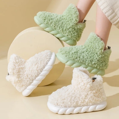 Varma damtofflor i bomull och plysch – CozySteps