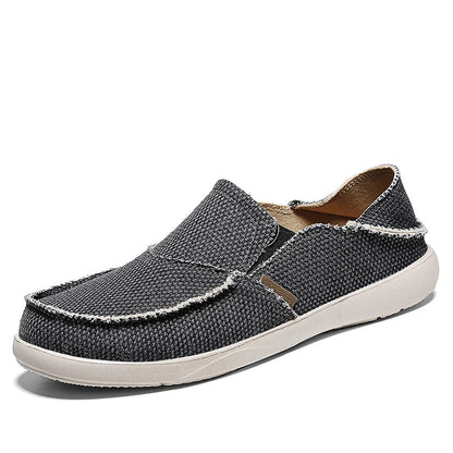Lätta canvas-sneakers för herrar | Andningsbara höst-espadrillos - Niko