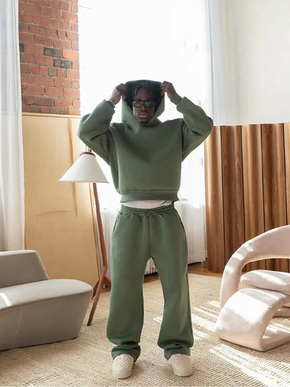 Oversized herrträningsställ med huvtröja och joggingbyxor – Bastian