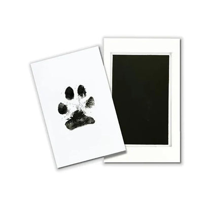 Hundepfotenabdruck-Set, schwarz-weiß, DIY-Erinnerung, Haustiergeschenk, Tintenloses Design