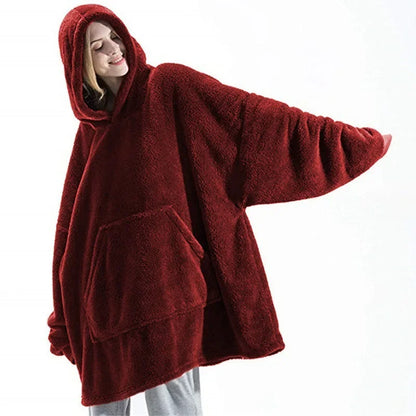 Oversized flanellfleece-tröja för damer och herrar – FleeceHaven
