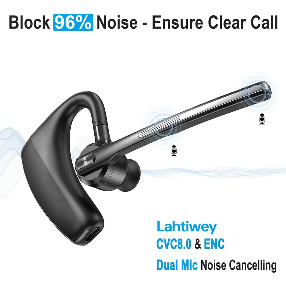 Brusreducerande Bluetooth-headset med dubbla mikrofoner – Orivo