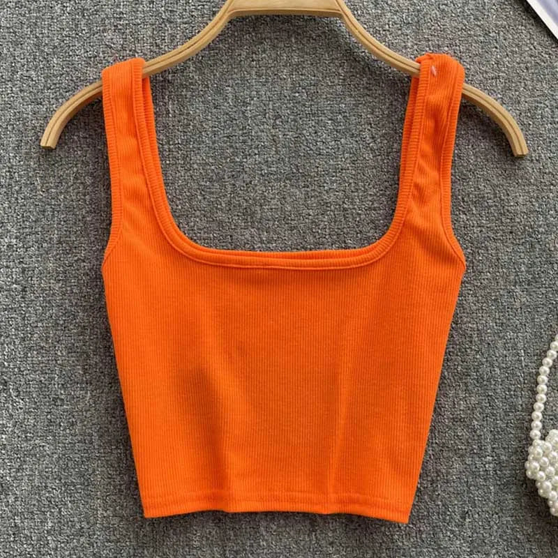 Rugglös Crop-Top i enfärgad färg – Zayra
