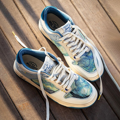 Konstnärliga unisex sneakers med stjärnnatt-design och komfortsoffa – Lior
