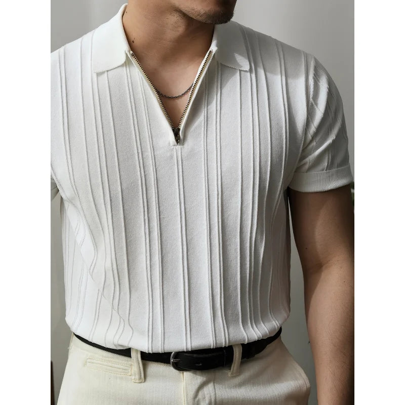 Slim Fit herrskjorta med dragkedja – Fabrizio
