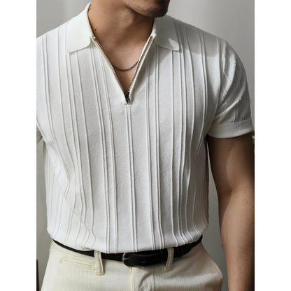 Slim Fit herrskjorta med dragkedja – Fabrizio