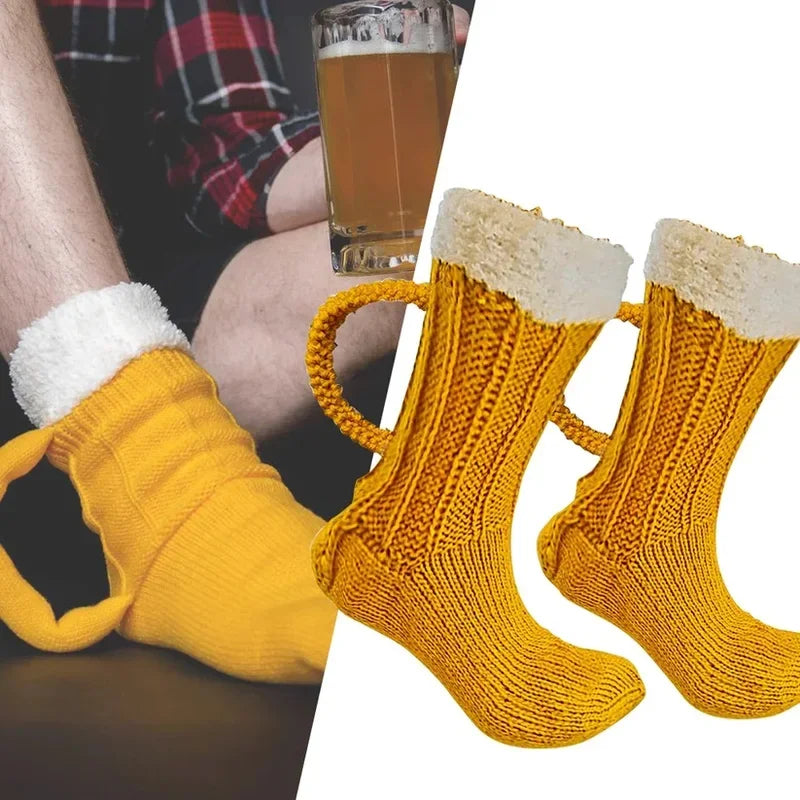 Unisexstrumpor med ölkrusmotiv – SchaumSocken Oktoberfest 2026