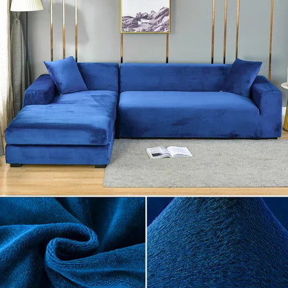 Stretch-veloursofföverdrag med lyxig finish – Sofina