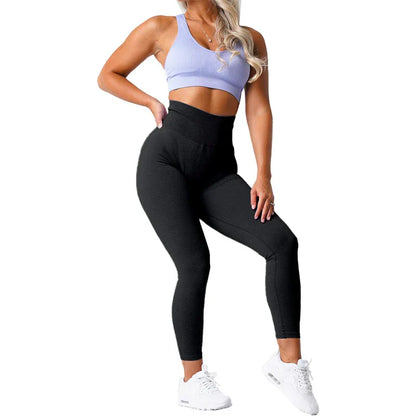 Sömlösa yoga leggings med stretchmidja och perfekt passform – Freya